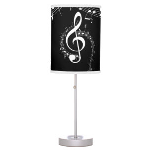 Climactic G Clef Music Black Table Lamp