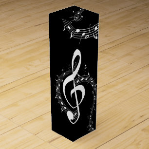 Climactic G Clef Music Black Wine Box