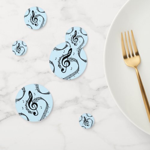 Climactic G Clef Music Blue Confetti