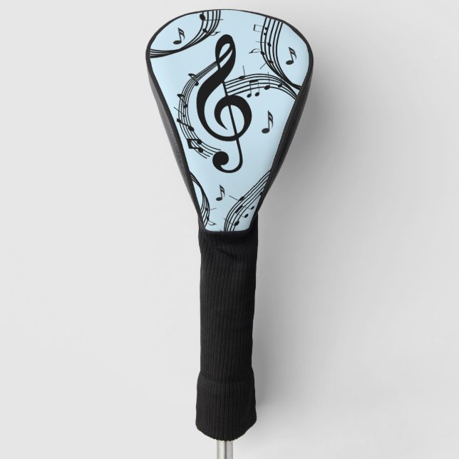 Climactic G Clef Music Blue Golf Head Cover (Front)