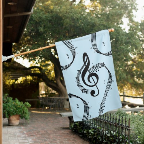 Climactic G Clef Music Blue House Flag