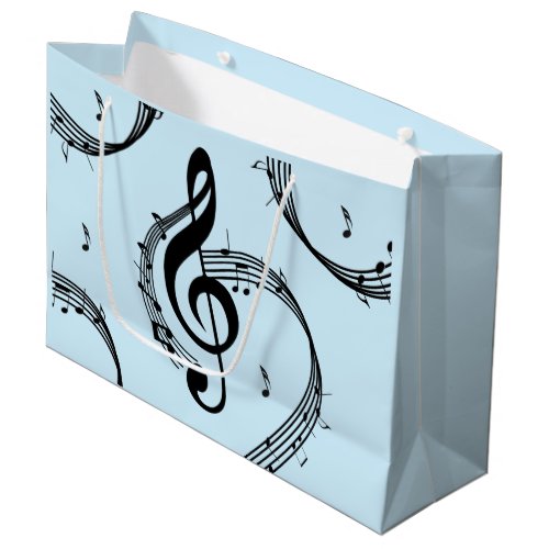 Climactic G Clef Music Blue Large Gift Bag