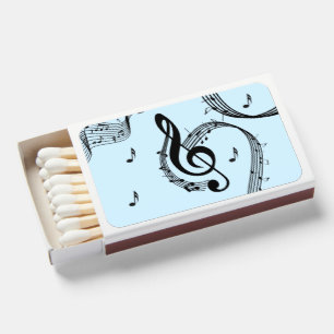Climactic G Clef Music Blue Matchboxes