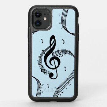 Climactic G Clef Music Blue Otterbox Symmetry Iphone 11 Case by LwoodMusic at Zazzle