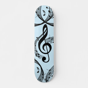 Climactic G Clef Music Blue Skateboard