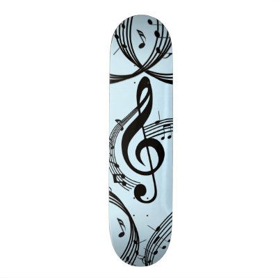Climactic G Clef Music Blue Skateboard