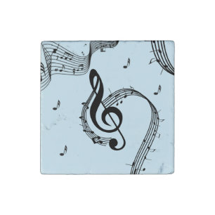 Climactic G Clef Music Blue Stone Magnet