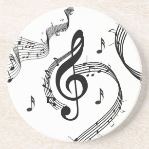 Climactic G Clef Music Coaster
