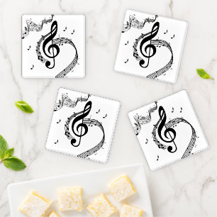 Climactic G Clef Music Coaster Set