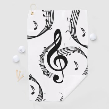 Climactic G Clef Music Golf Towel by LwoodMusic at Zazzle