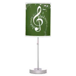 Climactic G Clef Music Green Table Lamp
