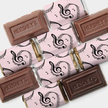 Climactic G Clef Music Pink Hershey's Miniatures by LwoodMusic at Zazzle