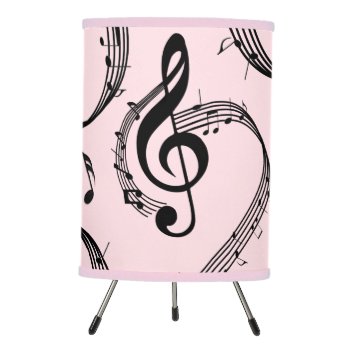 Climactic G Clef Music Pink Tripod Lamp by LwoodMusic at Zazzle