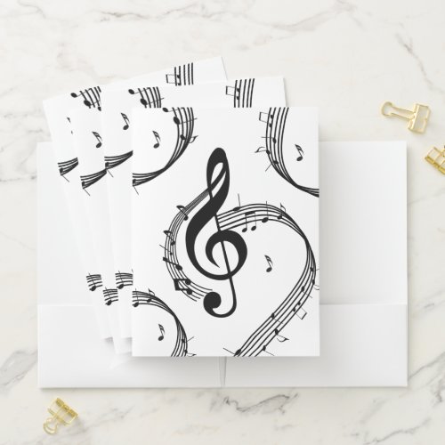 Climactic G Clef Music Pocket Folder