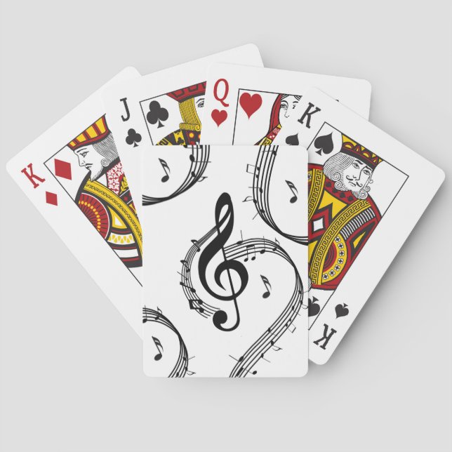Climactic G Clef Music Poker Cards (Back)