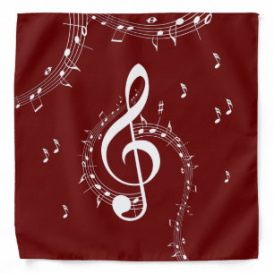 Climactic G Clef Music Red Bandana