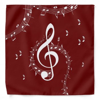 Climactic G Clef Music Red Bandana by LwoodMusic at Zazzle