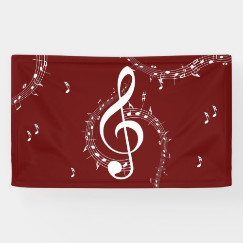 Climactic G Clef Music Red Banner