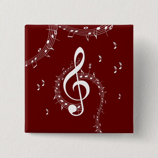 Climactic G Clef Music Red Button (Front)