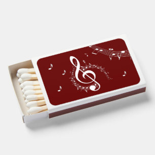 Climactic G Clef Music Red Matchboxes