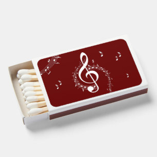 Climactic G Clef Music Red Matchboxes