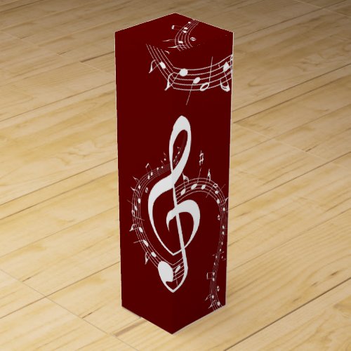 Climactic G Clef Music Red Wine Box
