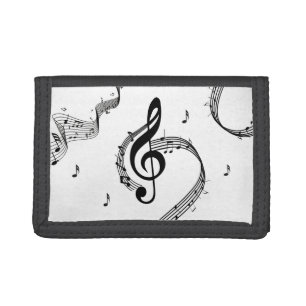 Climactic G Clef Music Tri-fold Wallet