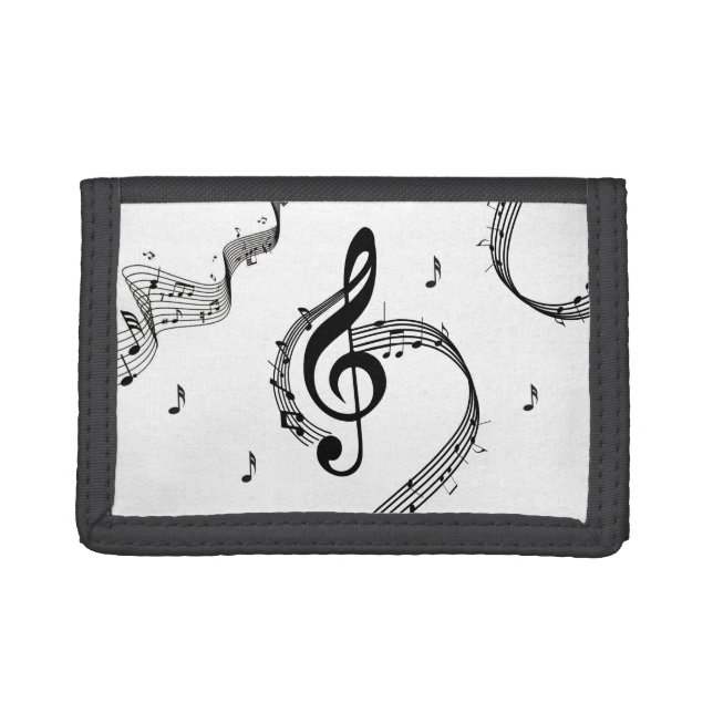 Climactic G Clef Music Trifold Wallet (Front)