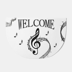Climactic G Clef Music Welcome Doormat