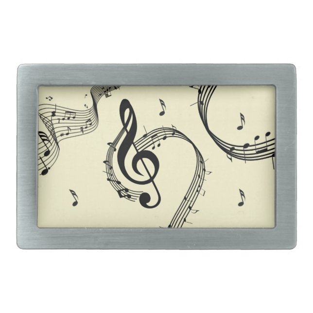 Climactic G Clef Music Yellow Belt Buckle (Front)