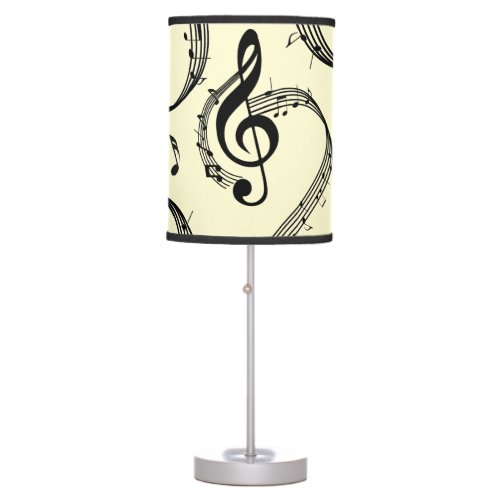 Climactic G Clef Music Yellow Table Lamp