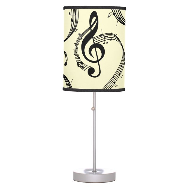 Climactic G Clef Music Yellow Table Lamp (Front)