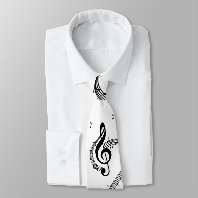 Climactic G Clef Neck Tie (Tied)