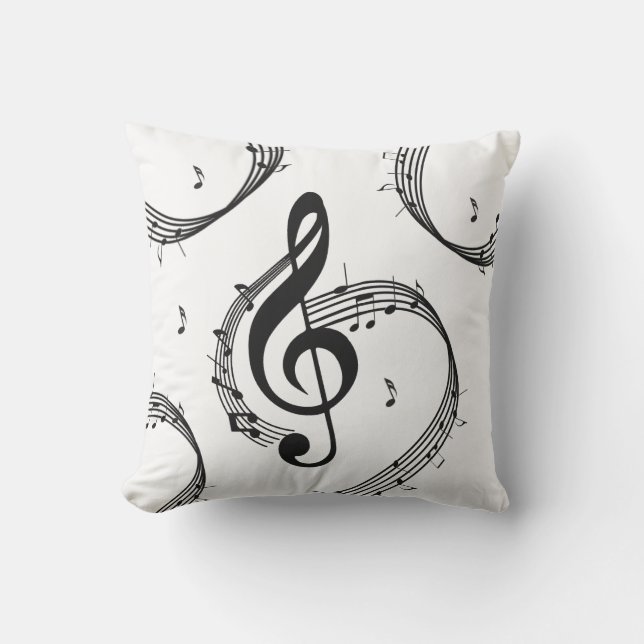 Climactic G Clef Outdoor Pillow (Front)