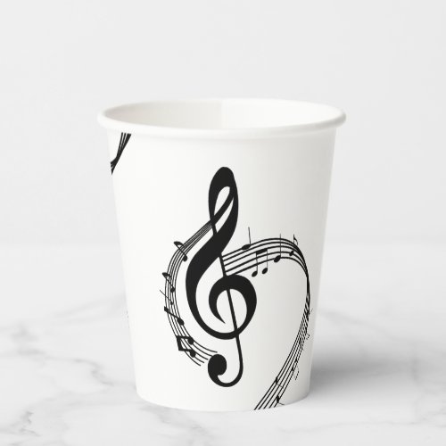 Climactic G Clef Paper Cups