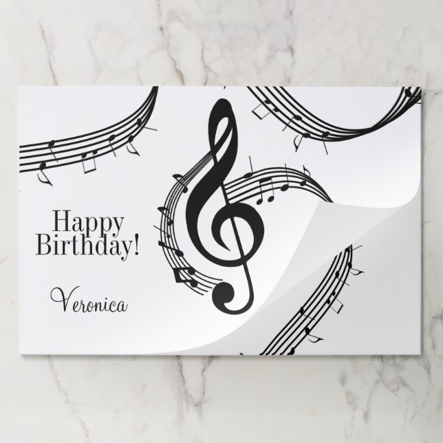 Climactic G Clef Paper Placemat (Folded)