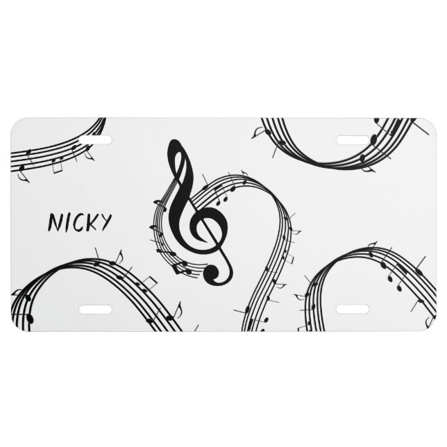 Climactic G Clef Personalized License Plate (Front)