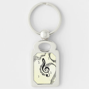 Climactic G Clef Yellow Keychain