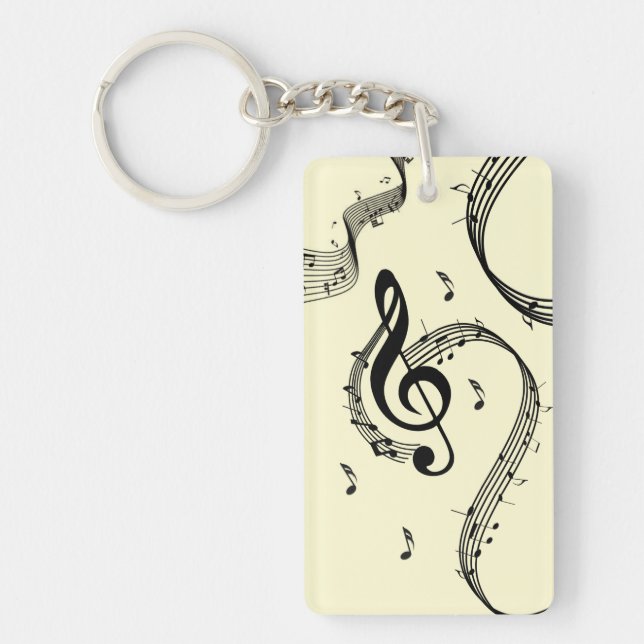 Climactic G Clef Yellow Keychain (Front)