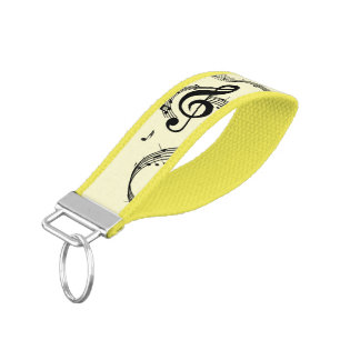 Climactic G Clef Yellow Wrist Keychain