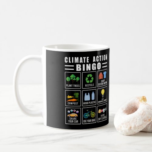 Climate Action Bingo   Earth Day Climate Change Coffee Mug