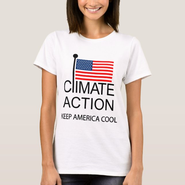 Climate Action Keep America Cool T-Shirt (Front)