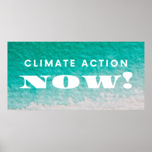 Climate Action Now Environmental Activism Poster
