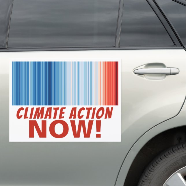 Climate Action NOW! Fossil Fuel to Renewable NOW! Car Magnet (In Situ)