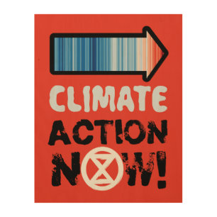 Climate Action Now! Global Peace WallDecor WoodArt Wood Wall Art