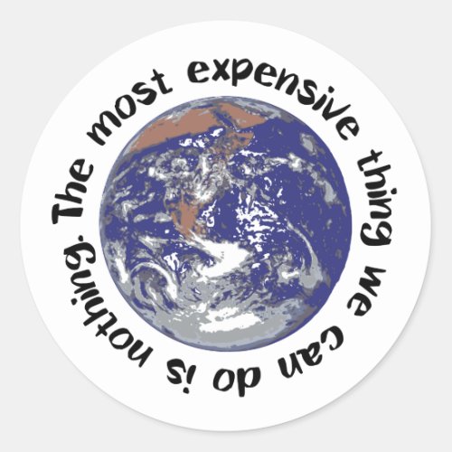 Climate Change Action  Expensive Classic Round Sticker