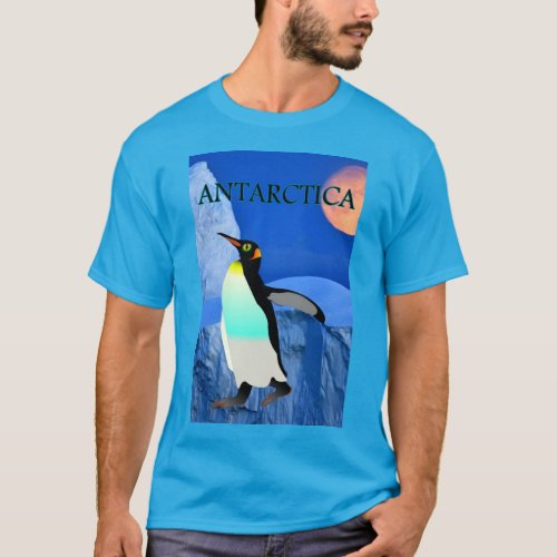 Climate Change Antarctic Glacier Penguin Moonscape T_Shirt