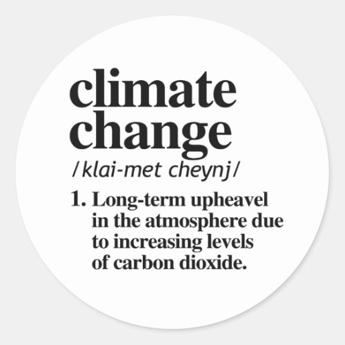 Climate Change Classic Round Sticker