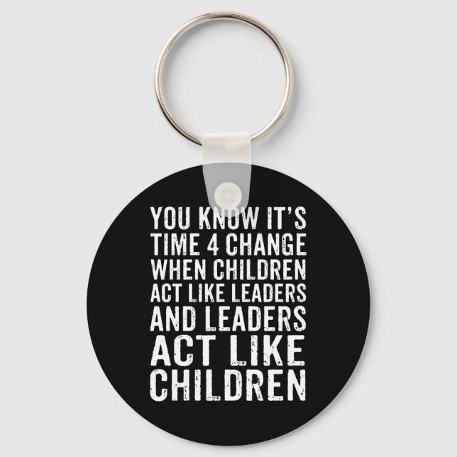 Climate Change Demonstration Environmental Protect Keychain (Front)