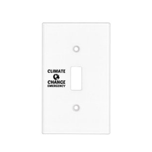 CLIMATE CHANGE EMERGENCY LIGHT SWITCH COVER